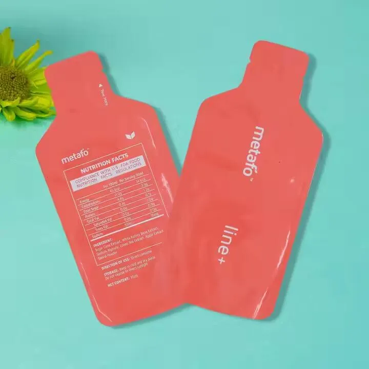 Özel Şekilli Üç Taraflı Mühür Mylar Kese İçecek Ambalajı Özel Şekilli Çantalar