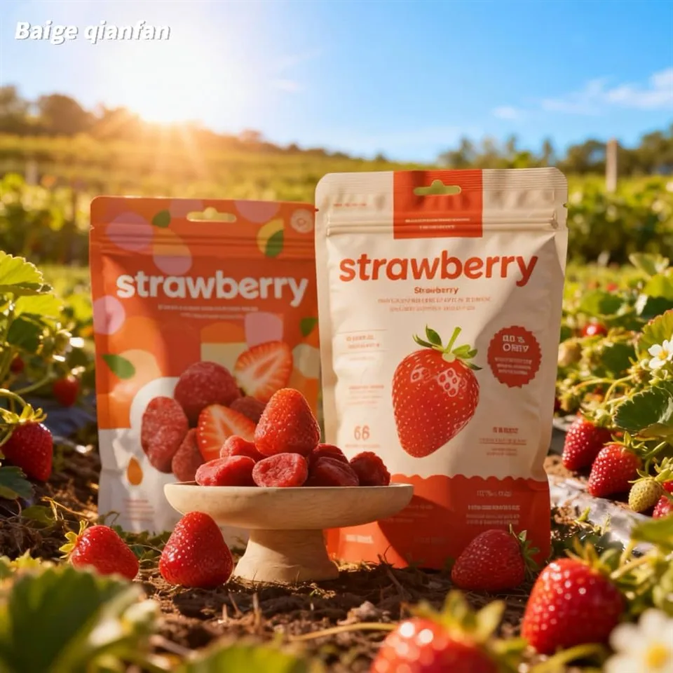 Dondurularak-kurutulmuş Çilek Paketleme Torbaları