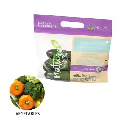 Gıda Salatalık Sebze için Özel Dijital Baskı Plastik Torba Salatalık Paketleme Çantası Salatalık Çantası